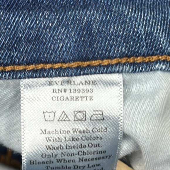 Everlane Women’s Button Fly Cigarette Ankle Jeans 24 - Picture 8 of 12